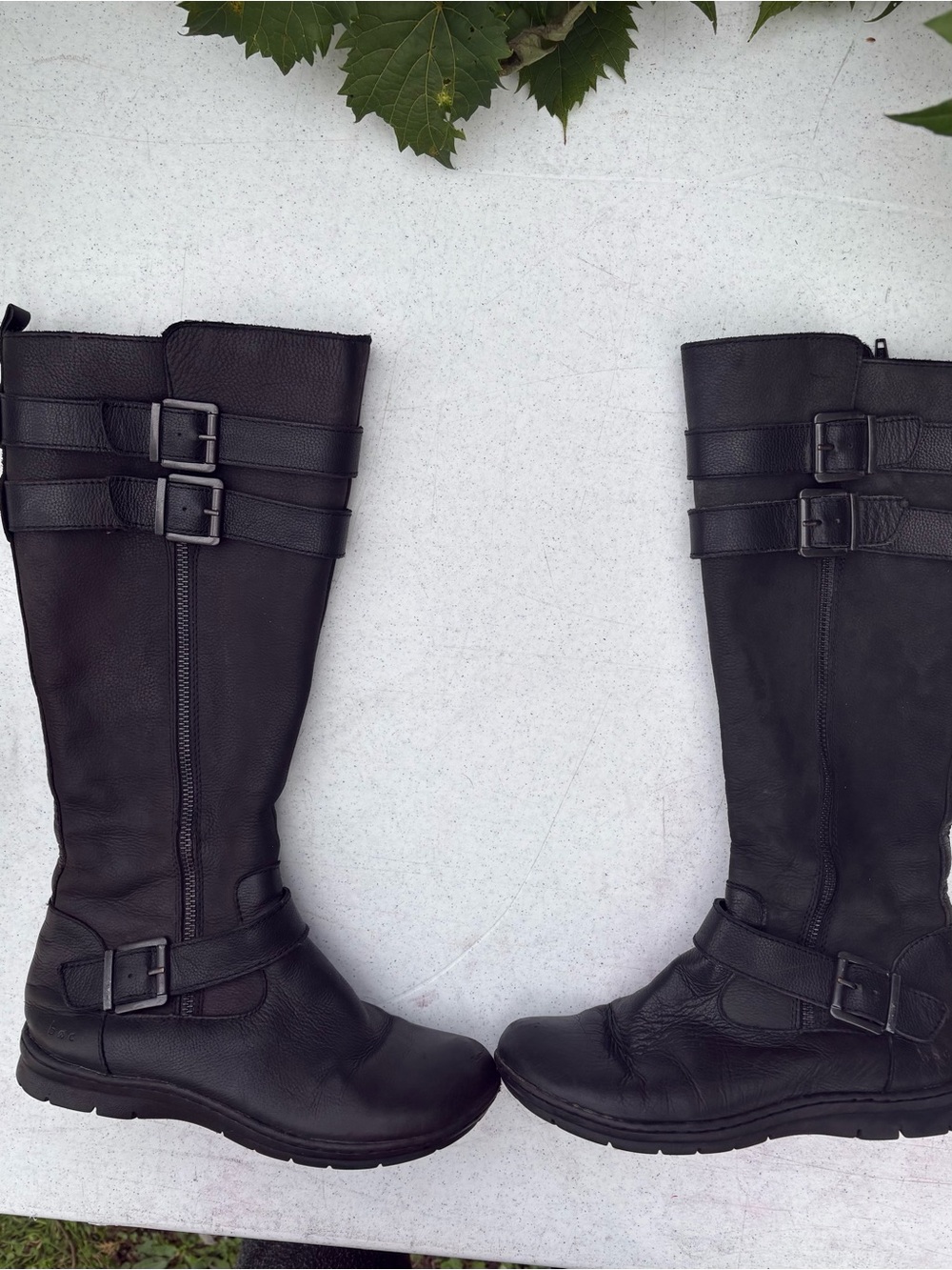 b.o.c. Black Tall Buckle Riding Boots